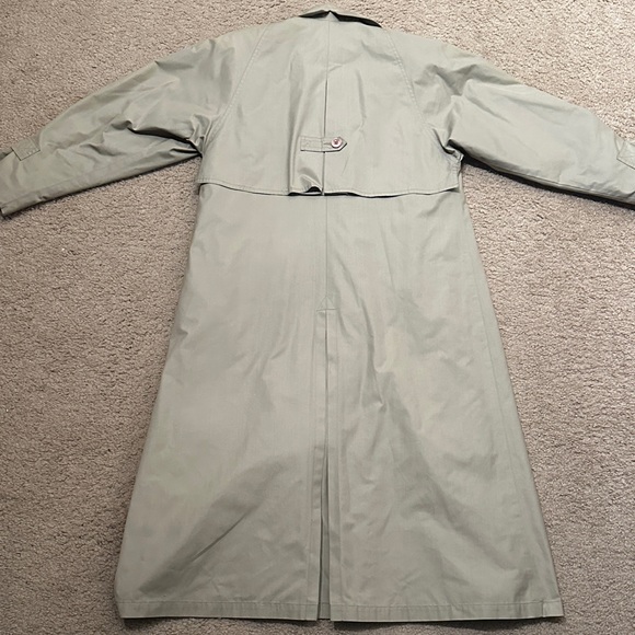Vintage London Fog Womens Trench Coat Classic Cotton Blend Beige Tan Size 4 Reg - Picture 2 of 9